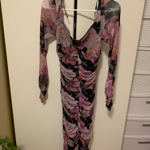 Bodycon Floral Dress for Women - Picture 2 of 4